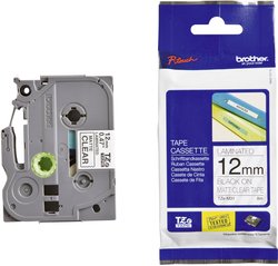 Taśma do nadruku, metaliczna  Brother TZe TZe-M951  Kolor taśmy: srebrny (matowy) Kolor nadruku:czarny 24 mm 8 m