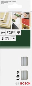 Wkład do pistoletów do klejenia Bosch Accessories 2609256D29, Średnica: 7 mm, 150 mm, przezroczysty (mleczny), 30 szt., 180 g