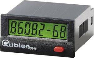 Licznik czasu pracy Kübler Automation CODIX 134 HB, Transoptor 10 - 260 V AC/DC, IP65 (przód)