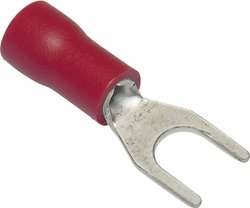 TRU COMPONENTS 1582981 Złącze widełkowe 0.50 mm² 1.50 mm² Ø otworu=3.20 mm Izolowane częściowo czerwony 1 szt.