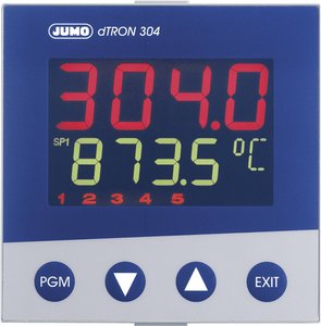 Termostat PID Jumo dTRON 304 Pt100, Pt500, Pt1000, KTY11-6, L, J, U, T, K, E, N, S, R, B, C, D -200 do +2400 °C Przekaźnik 3 A, Analogowe prądowe (D x S x W) 105 x 96 x 96 mm