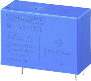 Przekaźnik drukowany GoodSky MI-SS-112L MI-SS-112L, monostabilny, 1 cewka, 110 V/DC, 10 A, 1 szt.