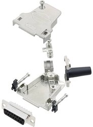 Zestaw listew żeńskich D-Sub TRU COMPONENTS TCD45ZF15DMSK 7708764, rzędy: 2, styki: 15, 45 °, 1 szt.