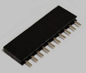 Listwa gniazdowa jednorzędowa 10-biegunowa, prosta, pozłacana, raster 2,5 mm, wysokość 8,5mm, nierozdzielny BKL Electronic 10122207 Listwa złączy żeńskich (standardowa) 1 szt.