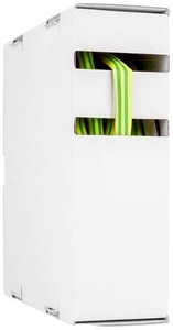 Rurka termokurczliwa bez kleju, H-2F, obkurcz 2:1, 9,5 - 4,8mm, żółto-zielone paski, w kartonie dyspenserowym 10m Rurka termokurczliwa bez kleju Hongshang H-2F 2181842108, 2:1, od 9.50 mm do 4.80 mm, 10 m