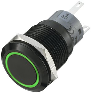 Przycisk wandaloodporny chwilowy TRU COMPONENTS LAS1-AGQ-11E/G, 1 x wył/(wł), IP67, 1 szt.