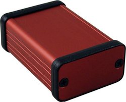 Obudowa profilowa Hammond Electronics, aluminium, czerwony, (D x S x W) 60 x 45 x 25 mm, 1 szt.