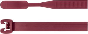 Opaski kablowe Q-Tie HellermannTyton Q50R-PA66-RD-C1 109-00184, Kolor producenta: czerwony, 100 szt.