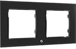 Ramka na guzik ścienny podwójna czarna Shelly Wall Frame 2 bl Ramka