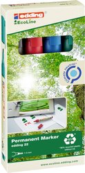 edding 22 EcoLine zestaw markerów permanentnych 4 szt. Marker permanentny Edding 22 EcoLine