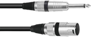 Przejściówka Omnitronic 3022519C [1x złącze męskie XLR 3 pin - 1x złącze męskie jack 6,3 mm (mono)] 5.00 m