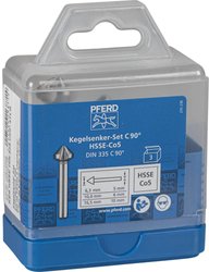 Pogłębiacz stożkowy zestaw PFERD SET KES HSSE DIN 335 C90° 3 25202155  1 szt.