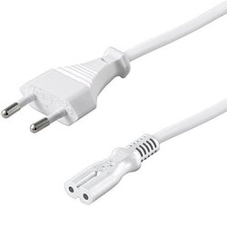 Kabel zasilający, 5m, biały, prosty (Goobay 93988)