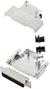 Zestaw listew męskich D-Sub TRU COMPONENTS TCD45ZK25DBPK 7708620, rzędy: 2, styki: 25, 45 °, 1 szt.
