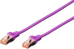 Kabel krosowy DIGITUS Professional CAT 6 S-FTP, LSZH, AWG 27/7, skrętka, dł. 2 m, fioletowy Kabel LAN Digitus DK-1644-020/VI, 1 szt., RJ45, CAT 6, S/FTP, 2.00 m, fioletowy