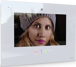 m-e modern-electronics VDV-907 W Wideodomofon WLAN, radiowa Jednostka wewnętrzna biały