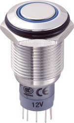 Przycisk wandaloodporny chwilowy TRU COMPONENTS LAS2GQF-11E/B/12V/S/P, 1 x wł/(wł), 1 szt.