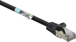 Kabel LAN Renkforce RF-4732882, 1 szt., RJ45, CAT 5e, F/UTP, 3.00 m, czarny