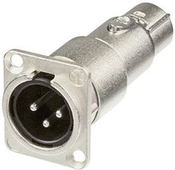 Adapter XLR NA3MDF złącze męskie XLR - złącze żeńskie XLR Neutrik NA3MDF 1 szt.