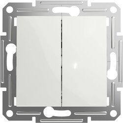 Schneider Electric   Przełącznik podwójny  Asfora biały (RAL 9003) EPH0670121D