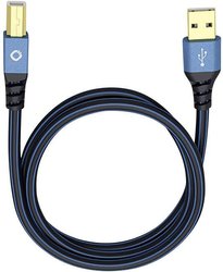 Kabel USB Oehlbach USB Plus B, USB 2.0, Złącze męskie USB-A, Złącze męskie USB-B, 0.50 m