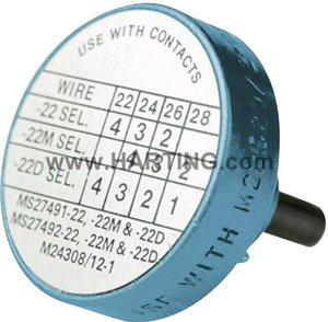 Pozycjoner do szczypców ręcznych do zaprasowywania 09 99 000 0501 Tuleja ustalająca  Harting 09 99 000 0531 niebieski 1 szt.