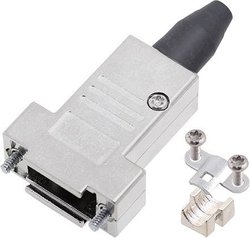 Obudowa złącza D-SUB encitech DTSL09-RG-SJS-S-K 6560-0218-31, metal, 45 °, 1 szt.