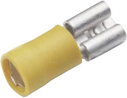 Płaska końcówka kablowa Cimco,izol. 0,5-1-4,8x0,5