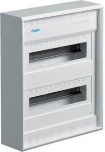 Montowana powierzchniowo mała tablica rozdzielcza, 2-rzędowa Mały dystrybutor APV,IP30,2X12PLE.