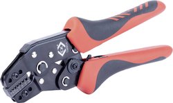 Szczypce zaciskowe z mechanizmem grzechotkowym do tulejek 0,14-2,5 mm² Zaciskarka C.K T3692A, 0.14 do 2.5 mm²