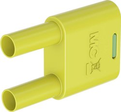 Złączka bananowa Stäubli SKS2-4N-19 66.4010-20 Średnica pinu: 4 mm Rozstaw kołków: 19 mm zielony, żółty 1 szt.