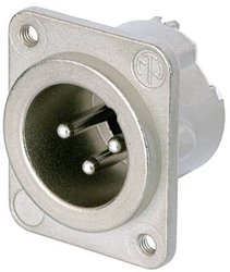 Złącze męskie XLR montażowe Neutrik NC3MD-LX-M3, 3-pin, 1 szt.