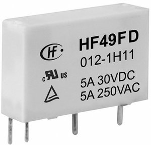 Przekaźnik zasilający HF49FD Hongfa HF49FD/024-1H12F 24 V/DC 1 NO Max. 5 A