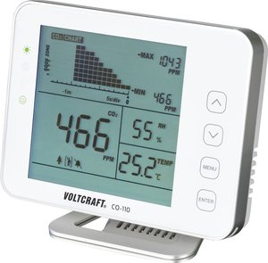 Miernik dwutlenku węgla VOLTCRAFT CO-110 0 - 5000 ppm