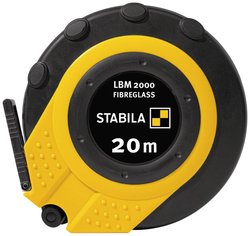Miara zwijana STABILA LBM 2000, 20 m, taśma z włókna szklanego ze skalą metryczną, haczyk uniwersalny Taśma miernicza Stabila LBM 2000 FIBREGLASS (cm) 19654
