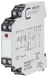Moduł sprzęgający KRA-M8/21-21, 2 styki przełączne, 24 V AC/DC Moduł sprzęgający Metz Connect 11061913, 1 szt.