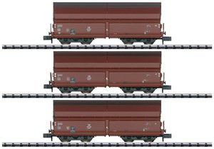 Wagon towarowy zamknięty MiniTrix 18270 N Zestaw 3 wagonów samowyładowczych do transportu koksu część 2 DB