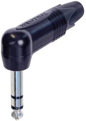 Złącze męskie jack 6,35 mm NP3RX-BAG Neutrik NP3RX-BAG złącze męskie kątowe Ilość styków: 3 stereo czarny 1 szt.