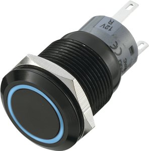 Przycisk wandaloodporny chwilowy TRU COMPONENTS LAS1-AGQ-11E/B, 1 x wył/(wł), IP67, 1 szt.