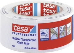 tesa® 4665 — Odporna na warunki atmosferyczne, przezroczysta taśma tekstylna do zastosowań zewnętrznych Taśma materiałowa tesa 04665-00000-00 (D x S) 25 m x 48 mm 25 m 1 szt.