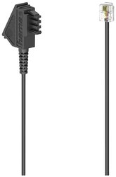 telefony kabel Hama Telefonkabel, TAE-F-Stecker - Modular-Stecker 6p4c, 15 m, Schwarz 00201149, 1 szt.