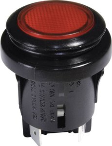 Przełącznik wciskany interBär 3659-295.22, 25 mm, 250 V/AC, 16 A, 1 szt.