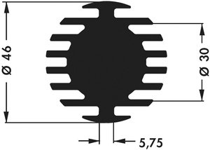 Radiator LED Fischer Elektronik SK 598 10 SA 4.5 K/W