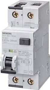 Wyłącznik różnicowoprądowy/automatyczny Siemens 5SU1354-7KK16 2 styki 16 A 0.03 A 230 V