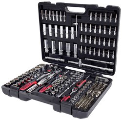 Zestaw kluczy nasadowych 1/4",+3/8",+1/2", CHROMEplus, 195 szt Zestaw kluczy nasadowych KS Tools 918.0795 918.0795