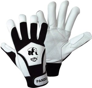 Rękawice montażowe L+D Griffy Panda 1730-9, Rozmiar rękawic: 9, L, czarny, biały