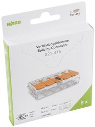 Złącze zaciskowe WAGO 221-415/996-008, PIN: 5, 8 szt.