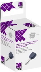 Podwójna końcówka TRU COMPONENTS T1906C155, Izolowane częściowo, 1.50 mm²  x 8 mm, 100 szt.
