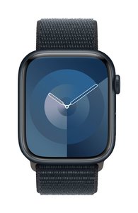 Apple Watch Series 9 GPS + Cellular 45 mm Aluminiowa obudowa Midnight z pętlą sportową Midnight Apple Watch Series 9 GPS + Cellular 45 mm Obudowa aluminiowa Sport Loop Północ