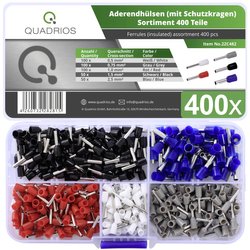 Zestaw końcówek rurkowych Quadrios 22C482 22C482, Izolowane częściowo, 400 szt.